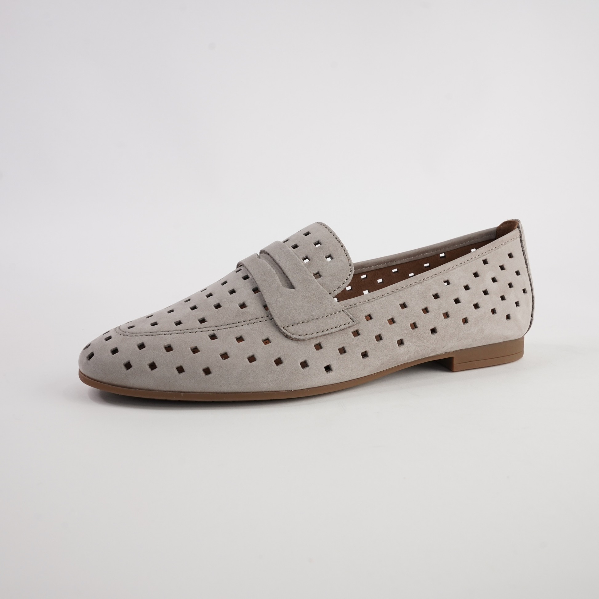 Dorothy Linen Nubuck Leather Loafers