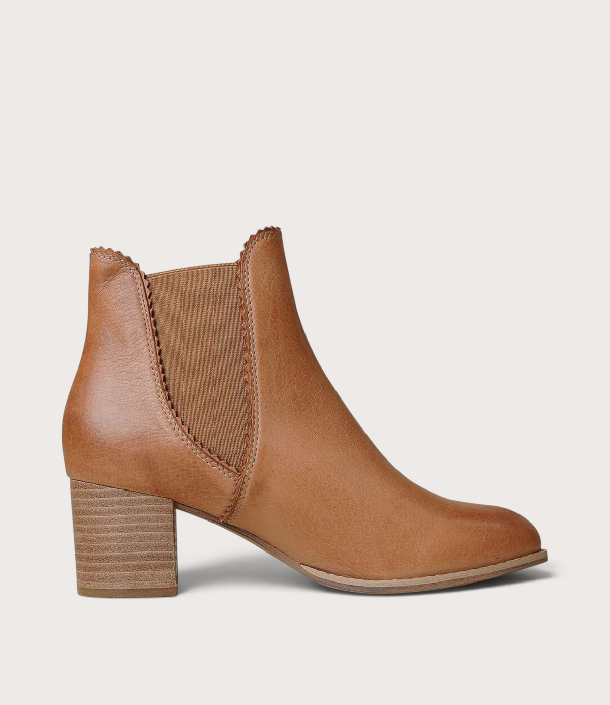 Sadore Dark Tan Leather Ankle Boots - DJANGO AND JULIETTE | Shouz