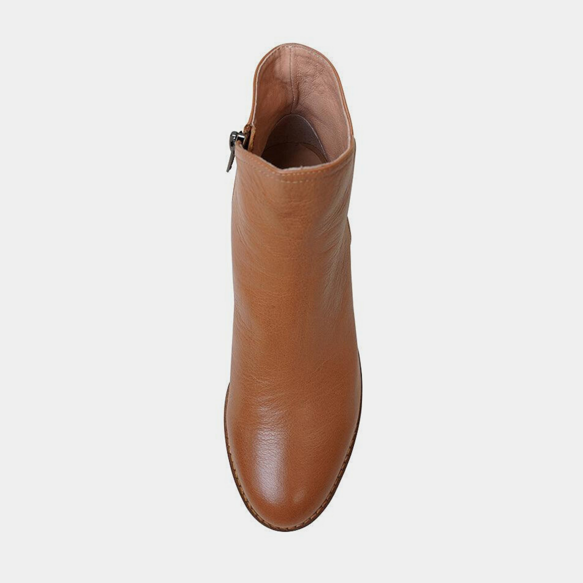 Sadore Dark Tan Leather Ankle Boots, DJANGO & JULIETTE - Shouz