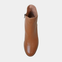 Sadore Dark Tan Leather Ankle Boots, DJANGO & JULIETTE - Shouz