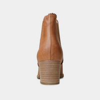 Sadore Dark Tan Leather Ankle Boots, DJANGO & JULIETTE - Shouz