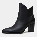 Astronomy Black Leather Ankle Boots, DJANGO & JULIETTE - Shouz