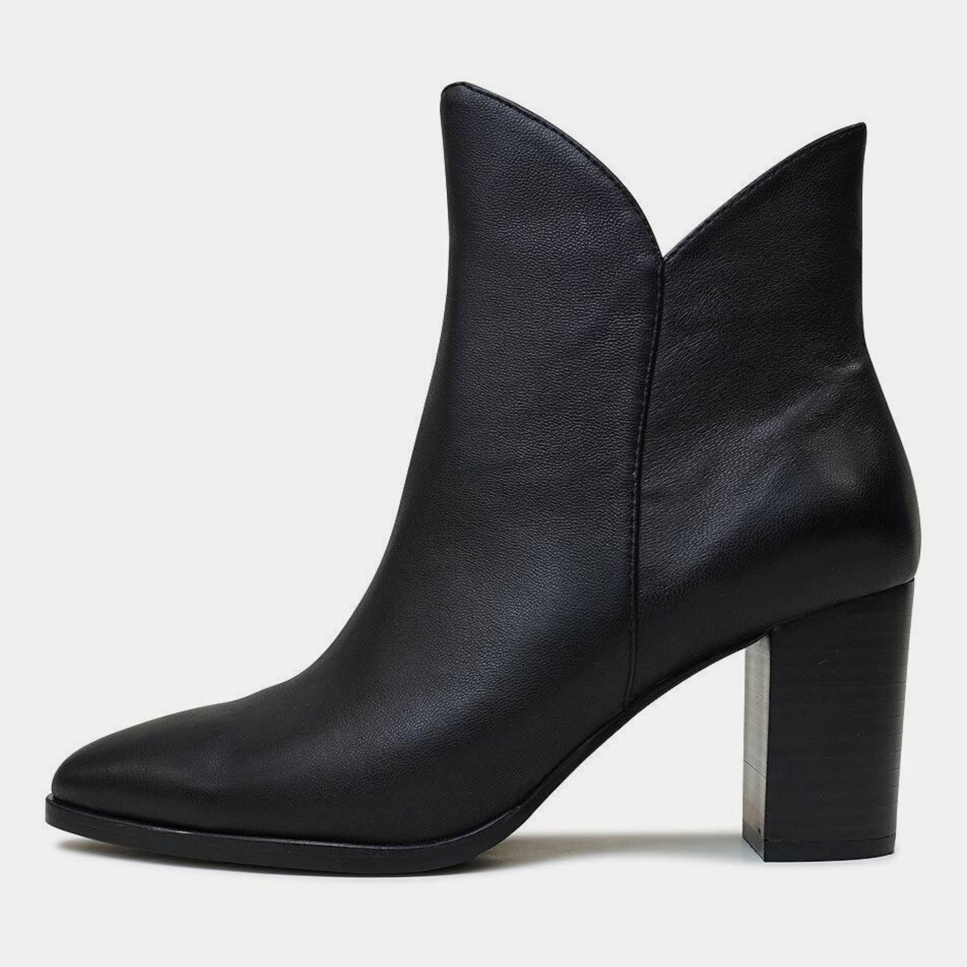 Astronomy Black Leather Ankle Boots, DJANGO & JULIETTE - Shouz