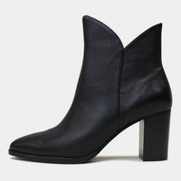 Astronomy Black Leather Ankle Boots, DJANGO & JULIETTE - Shouz