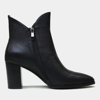 Astronomy Black Leather Ankle Boots, DJANGO & JULIETTE - Shouz