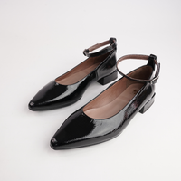 Luna Black Patent Leather Flats