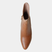 Astronomy Tan Leather Ankle Boots, DJANGO & JULIETTE - Shouz