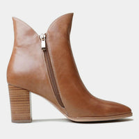 Astronomy Tan Leather Ankle Boots, DJANGO & JULIETTE - Shouz