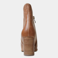 Astronomy Tan Leather Ankle Boots, DJANGO & JULIETTE - Shouz
