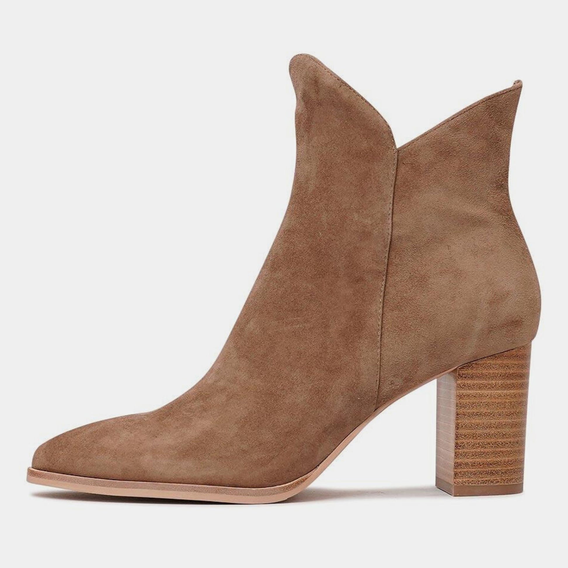 Astronomy Light Choc Suede Ankle Boots, DJANGO & JULIETTE - Shouz