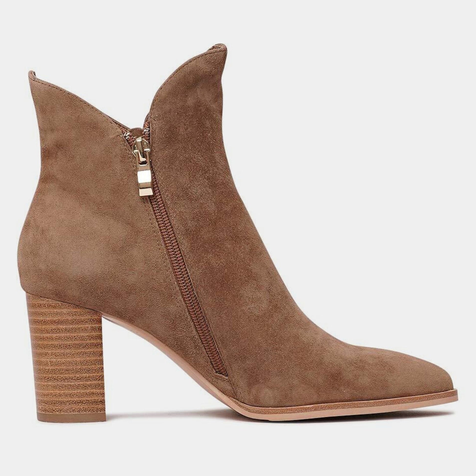 Astronomy Light Choc Suede Ankle Boots, DJANGO & JULIETTE - Shouz