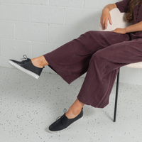 Huston Black Leather Sneakers