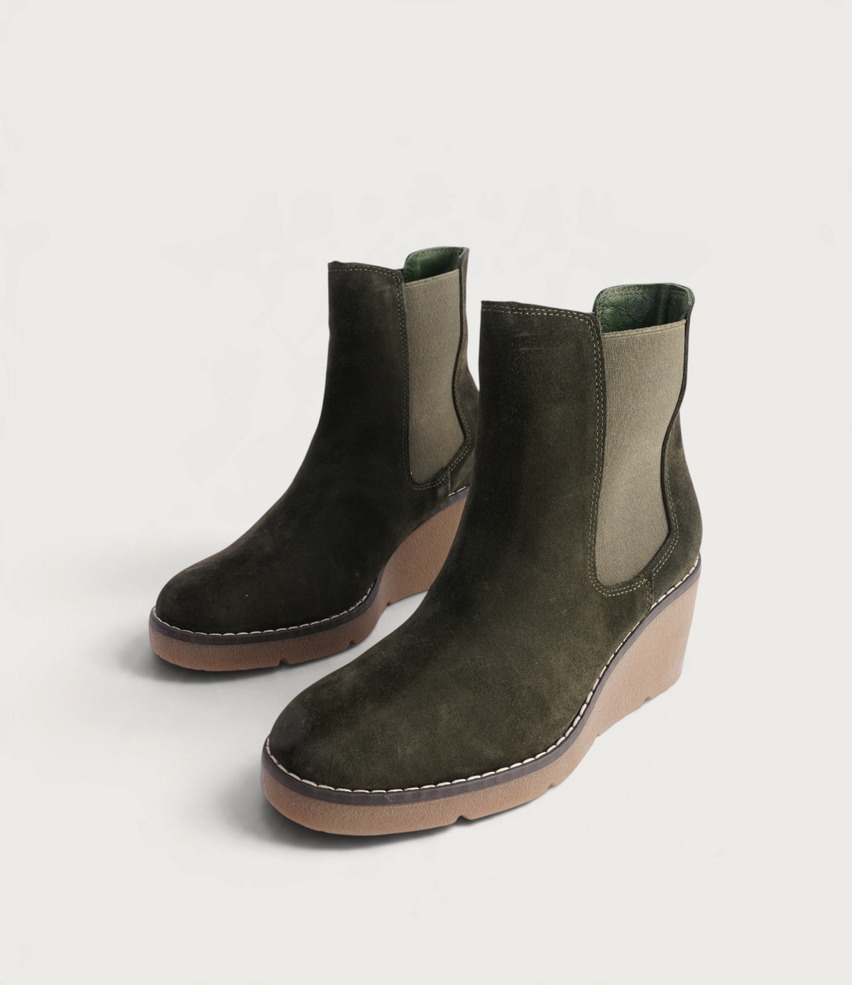 Glory Khaki Nubuck Ankle Boots - SALA | Shouz
