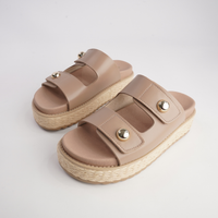 Bowers Stone Leather Slides