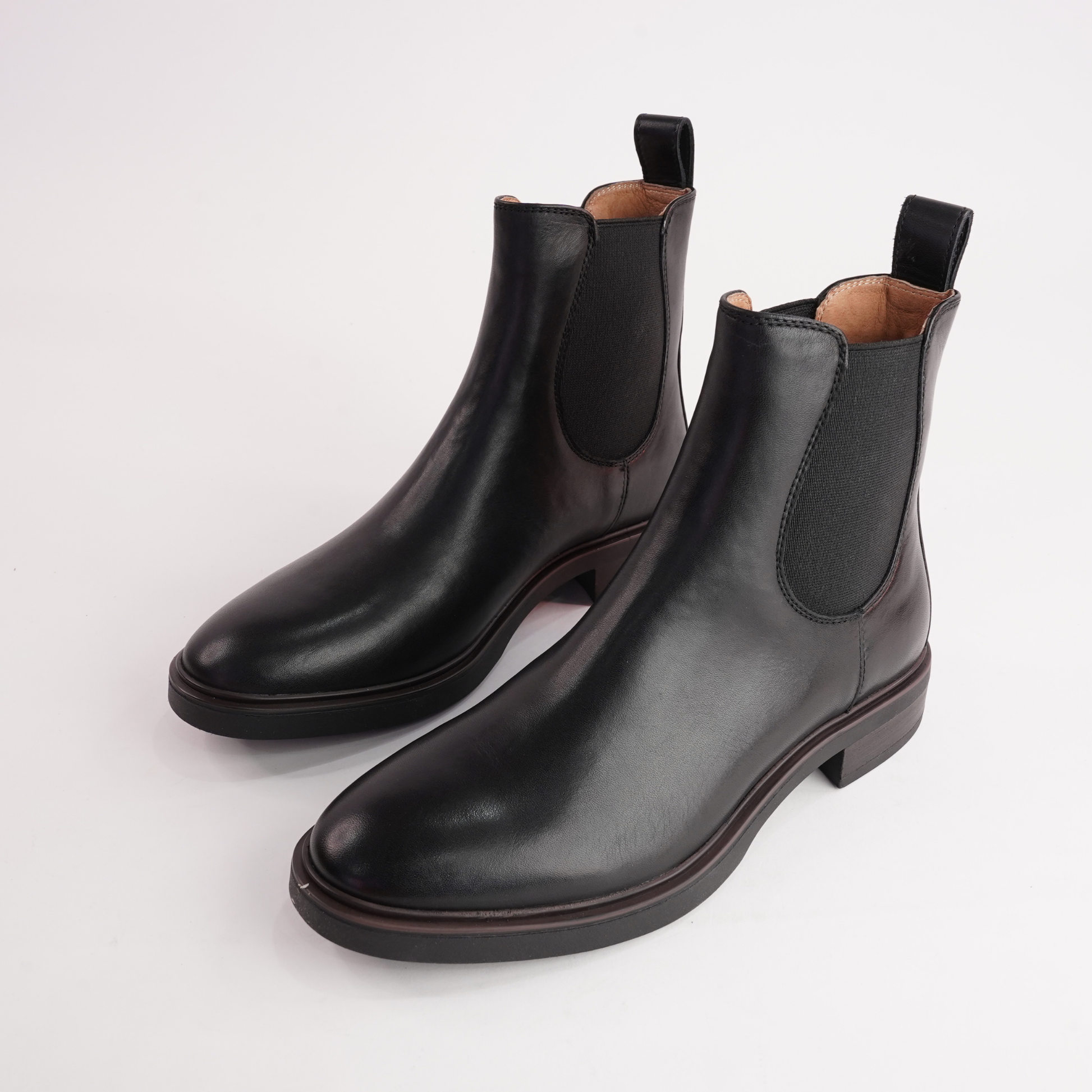 Blaik Black Leather Ankle Boots
