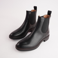 Blaik Black Leather Ankle Boots