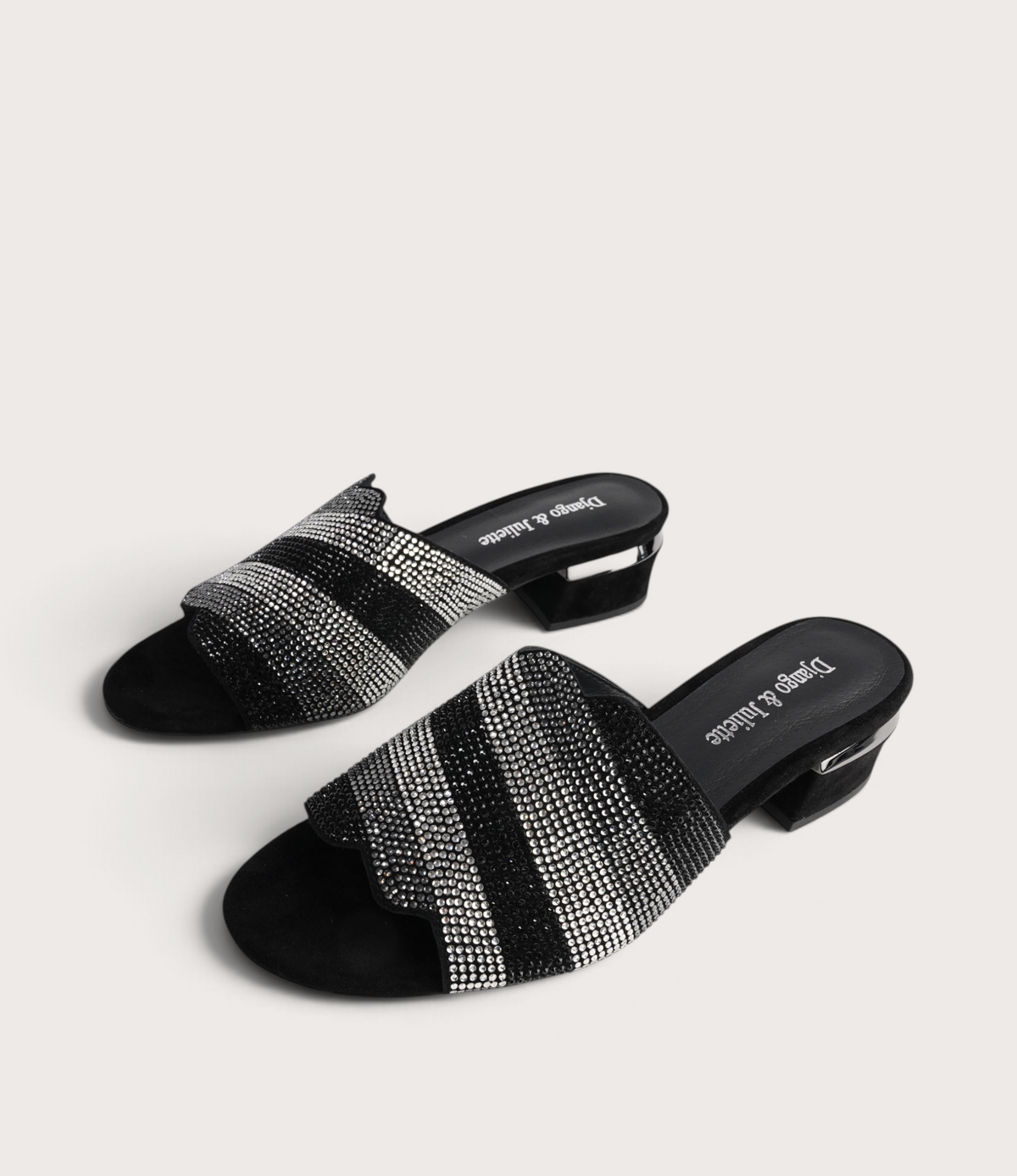 Tonda Black Multi Suede Heels - DJANGO AND JULIETTE | Shouz