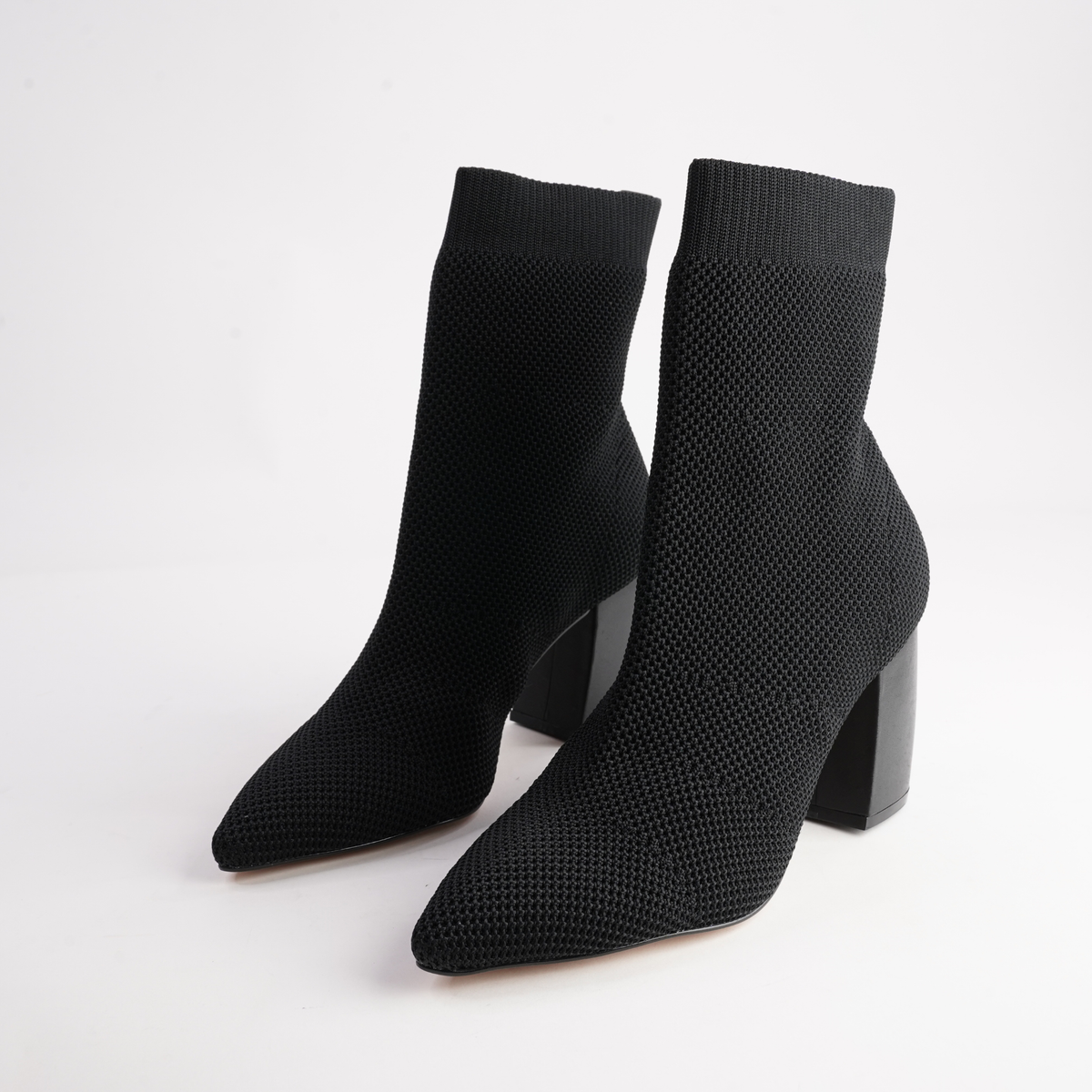 147240 Black Knit Ankle Boot - CARRANO | Shouz