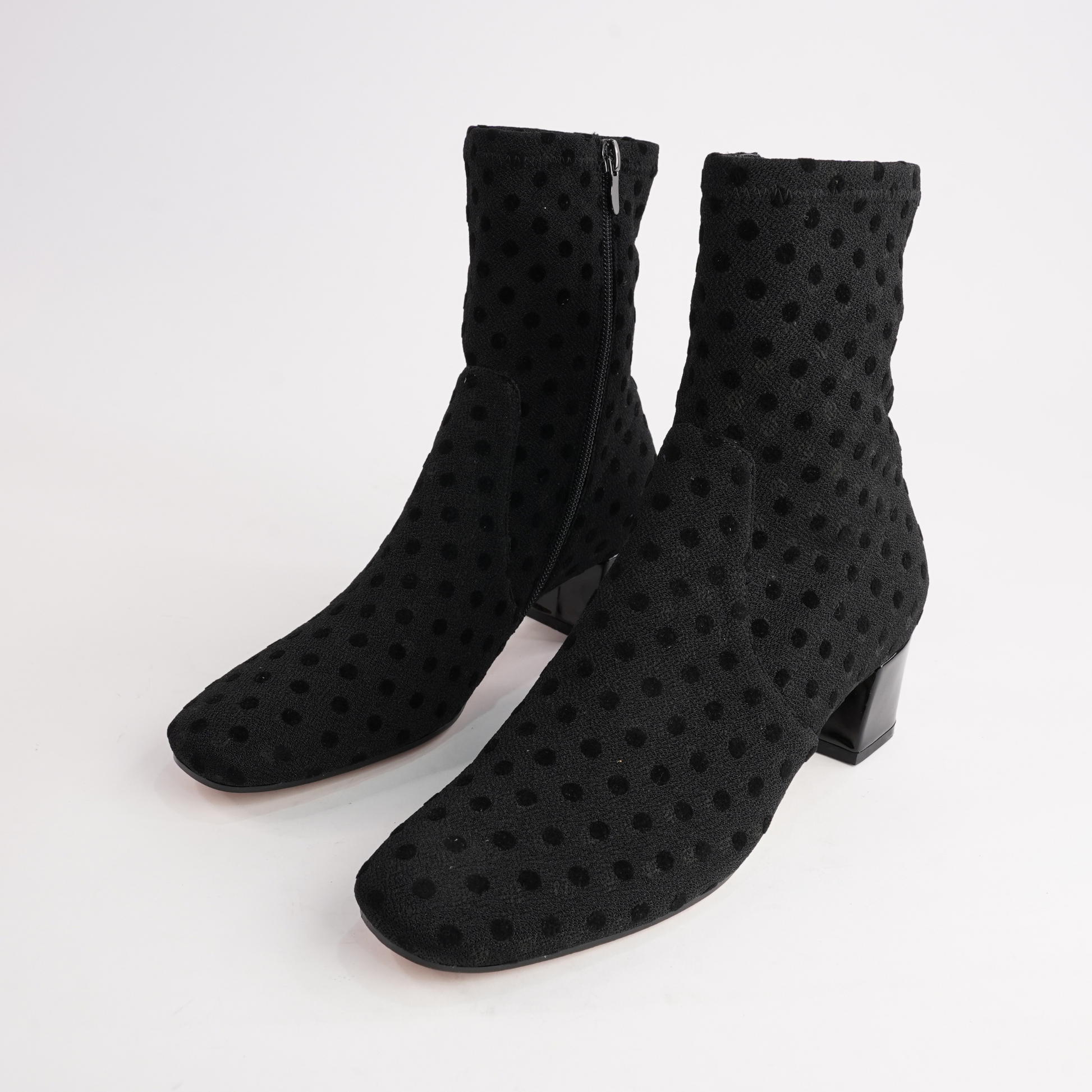 Hartful Black Spot Ankle Boots
