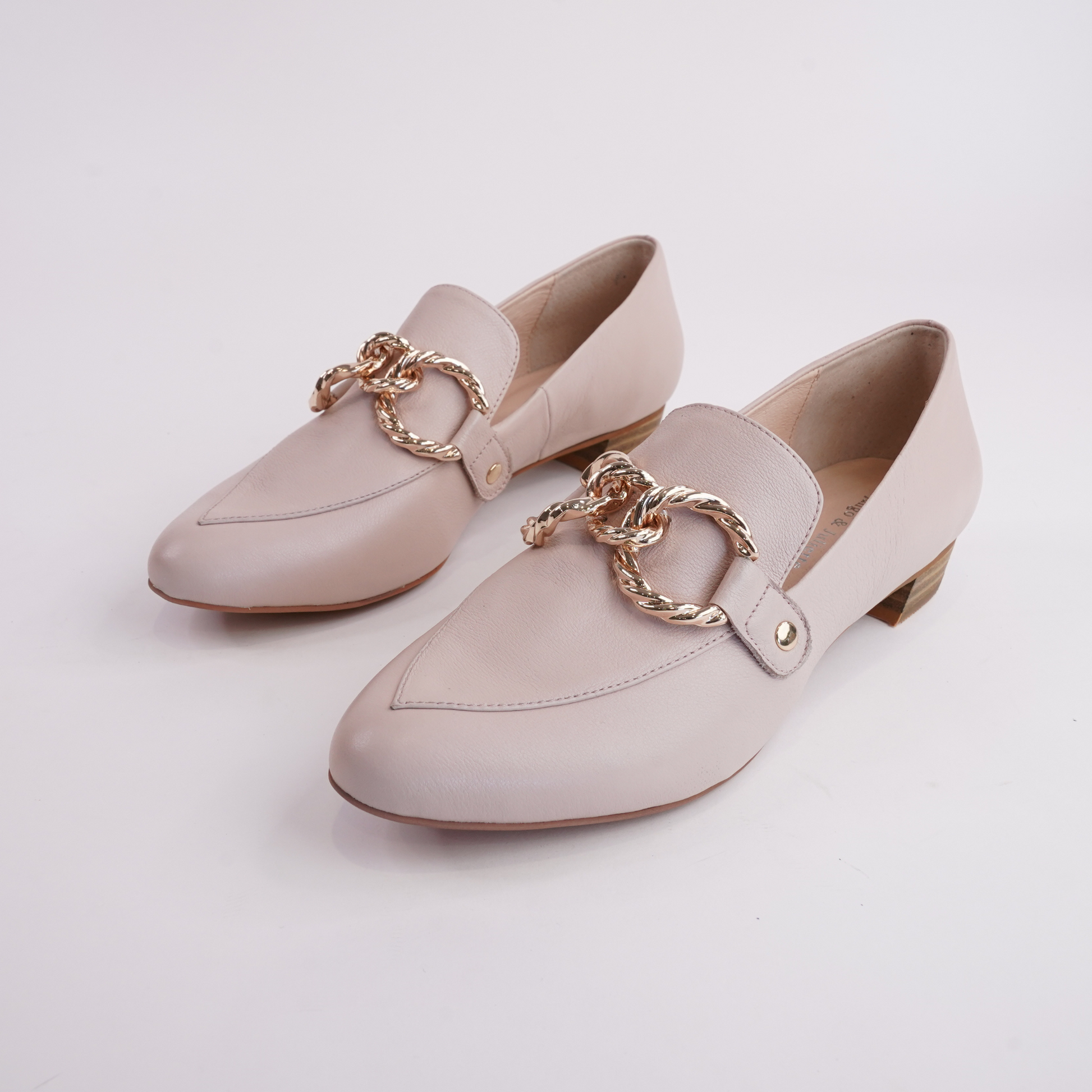 Esben Nude Leather Loafers