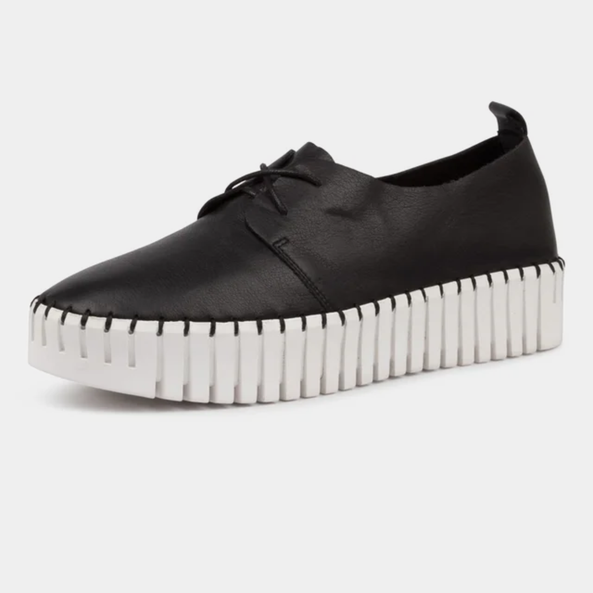 Brenda Black Leather Sneakers