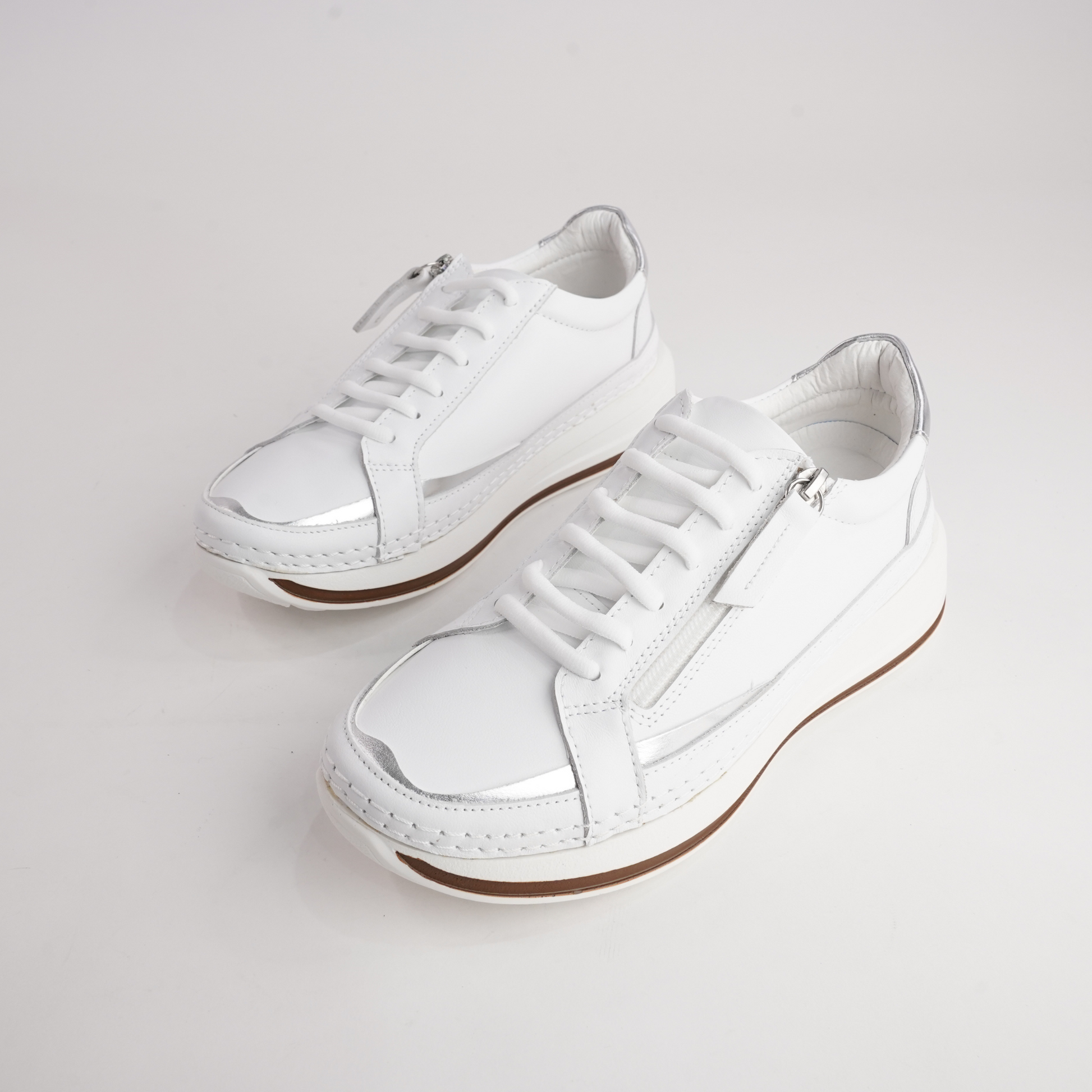 Vogue White Leather Sneakers