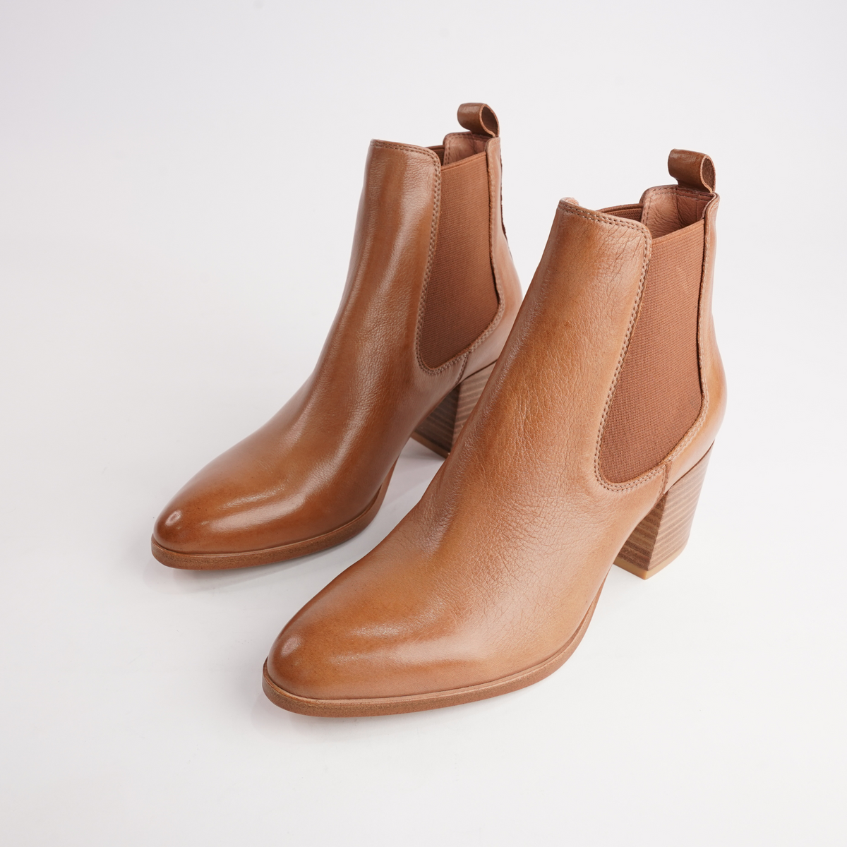 Zubia Tan/ Natural Leather Ankle Boots - DJANGO AND JULIETTE | Shouz