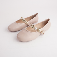 Blairre Nude Leather Ballet Flats