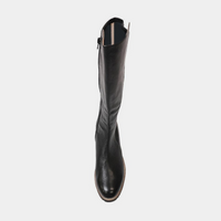 Oletta Black Leather Knee High Boots, TOP END - Shouz