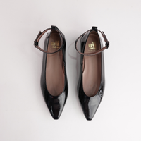 Luna Black Patent Leather Flats