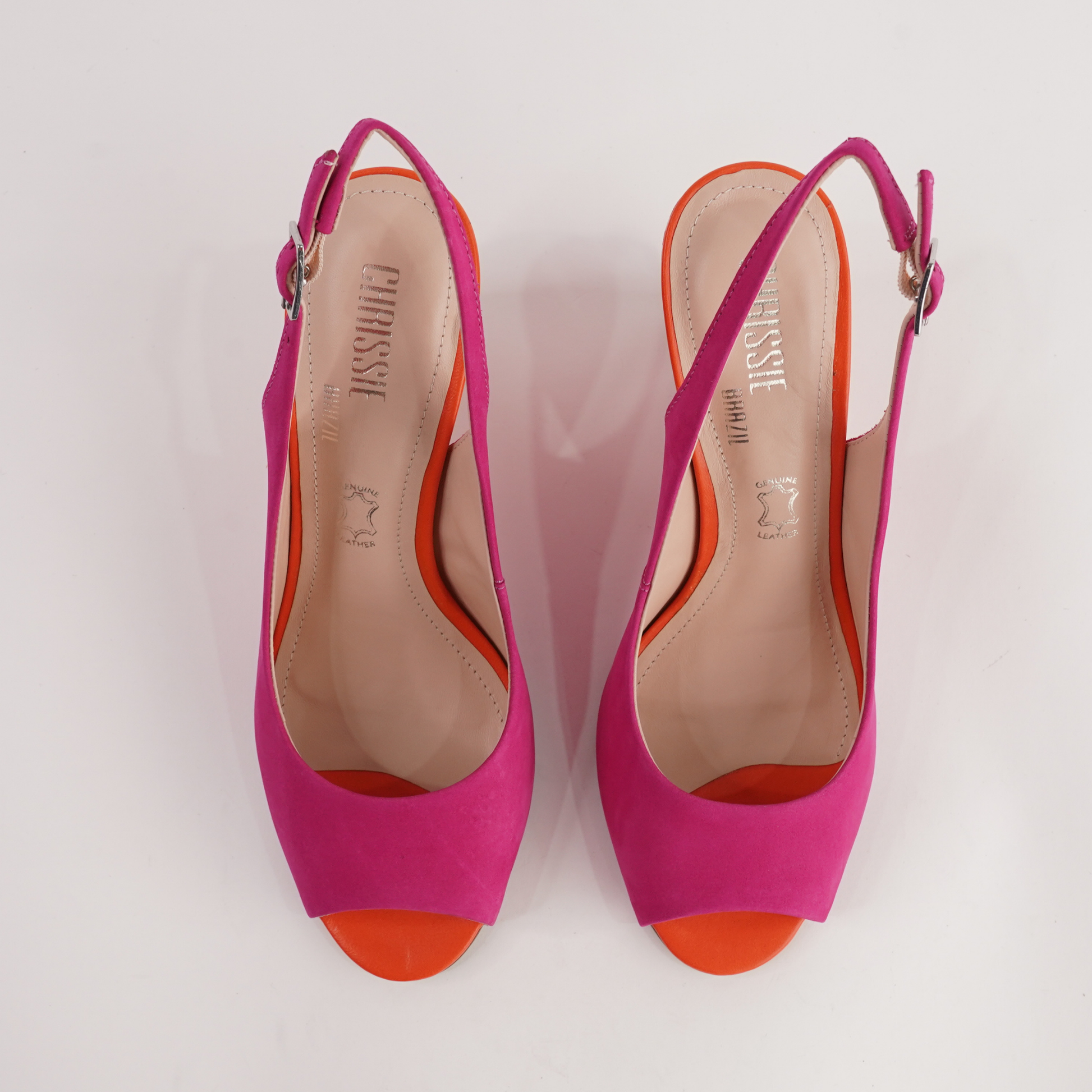 Bryce Fuschia Nubuck Leather Heels