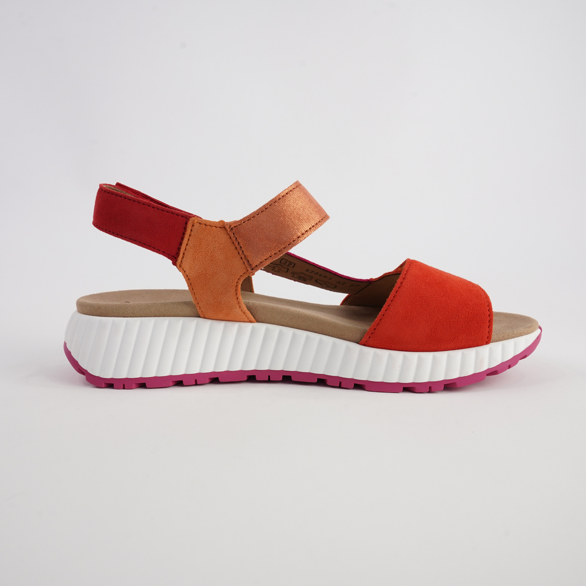 Cora Pumpkin Combi Leather Sandals