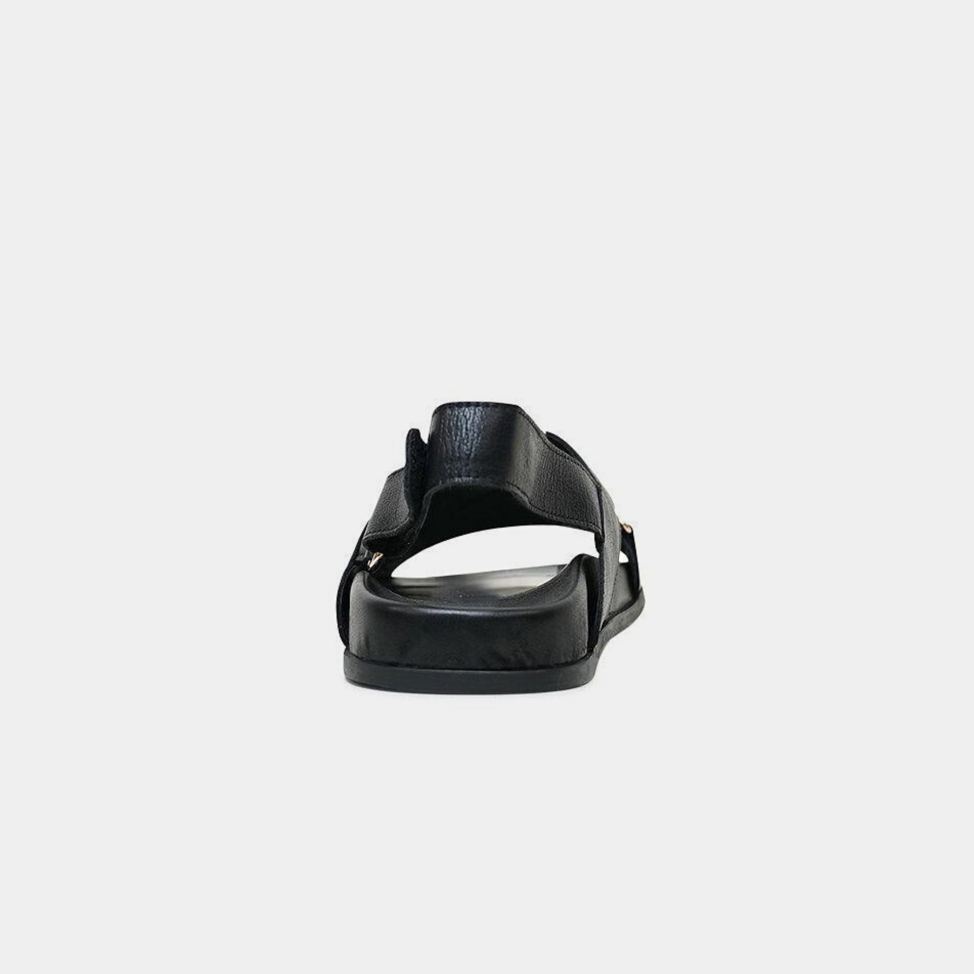 Haylow Black Leather Sandals