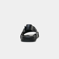 Haylow Black Leather Sandals