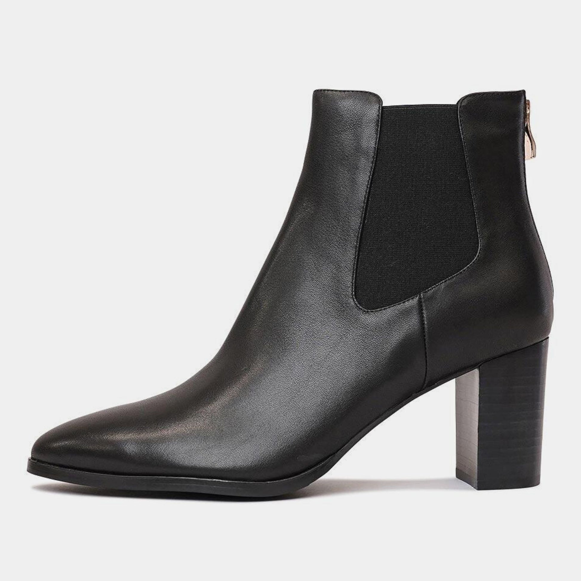 Ayer Black Leather Ankle Boots, DJANGO & JULIETTE - Shouz