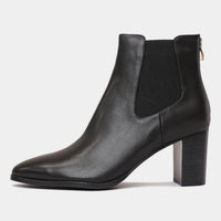 Ayer Black Leather Ankle Boots, DJANGO & JULIETTE - Shouz