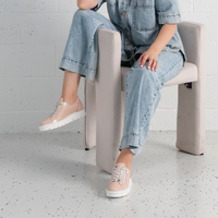 Js-2001 Rosa Leather Sneakers