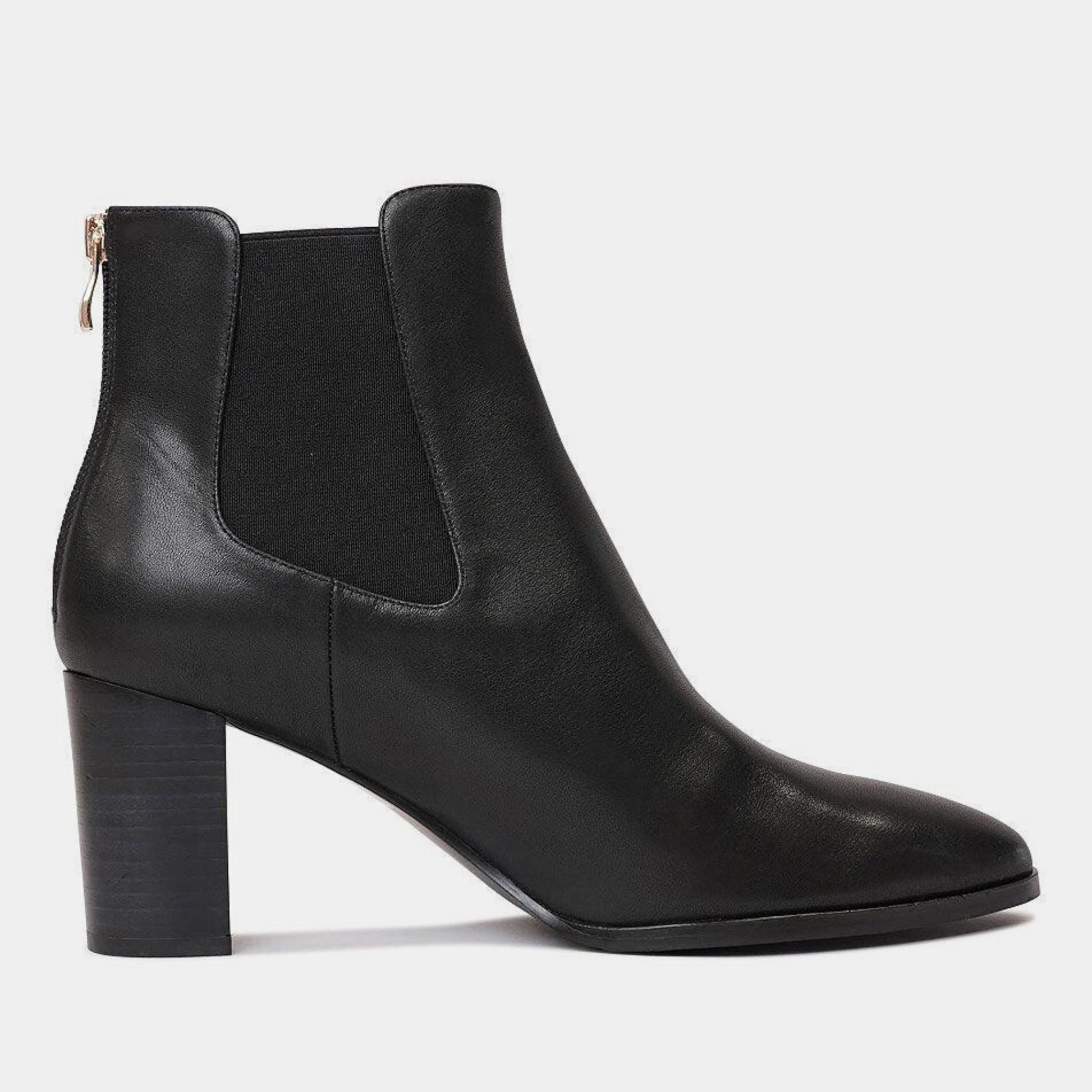 Ayer Black Leather Ankle Boots, DJANGO & JULIETTE - Shouz