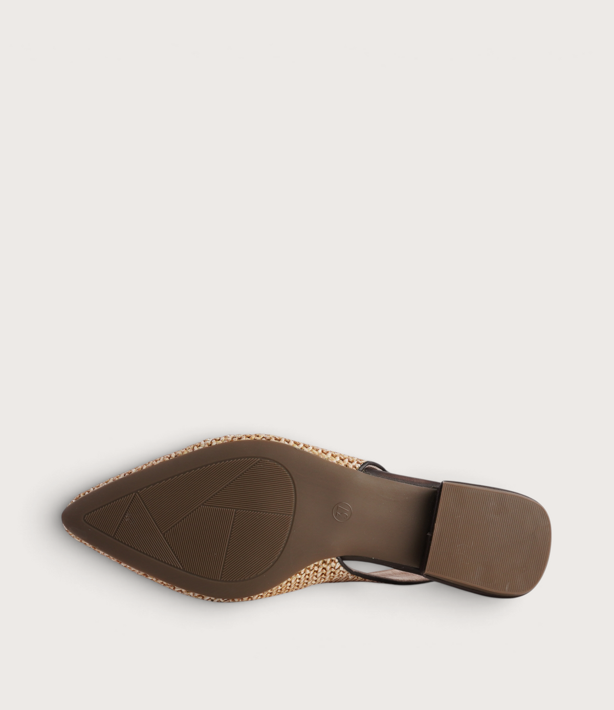 Pre-Order Valentina Raffia/ Brown Leather Flats