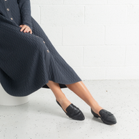 Salti Black Leather Loafers