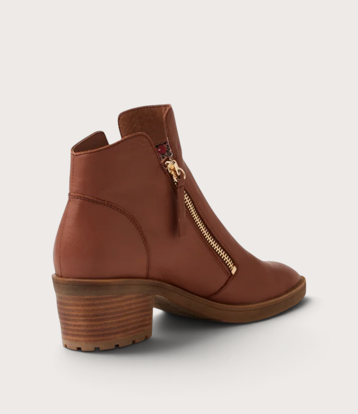 Lettice New Cognac Leather Ankle Boots - DJANGO AND JULIETTE | Shouz