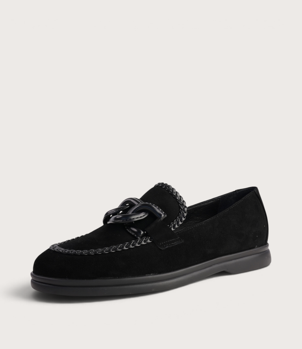 Linxea Black Suede Loafers