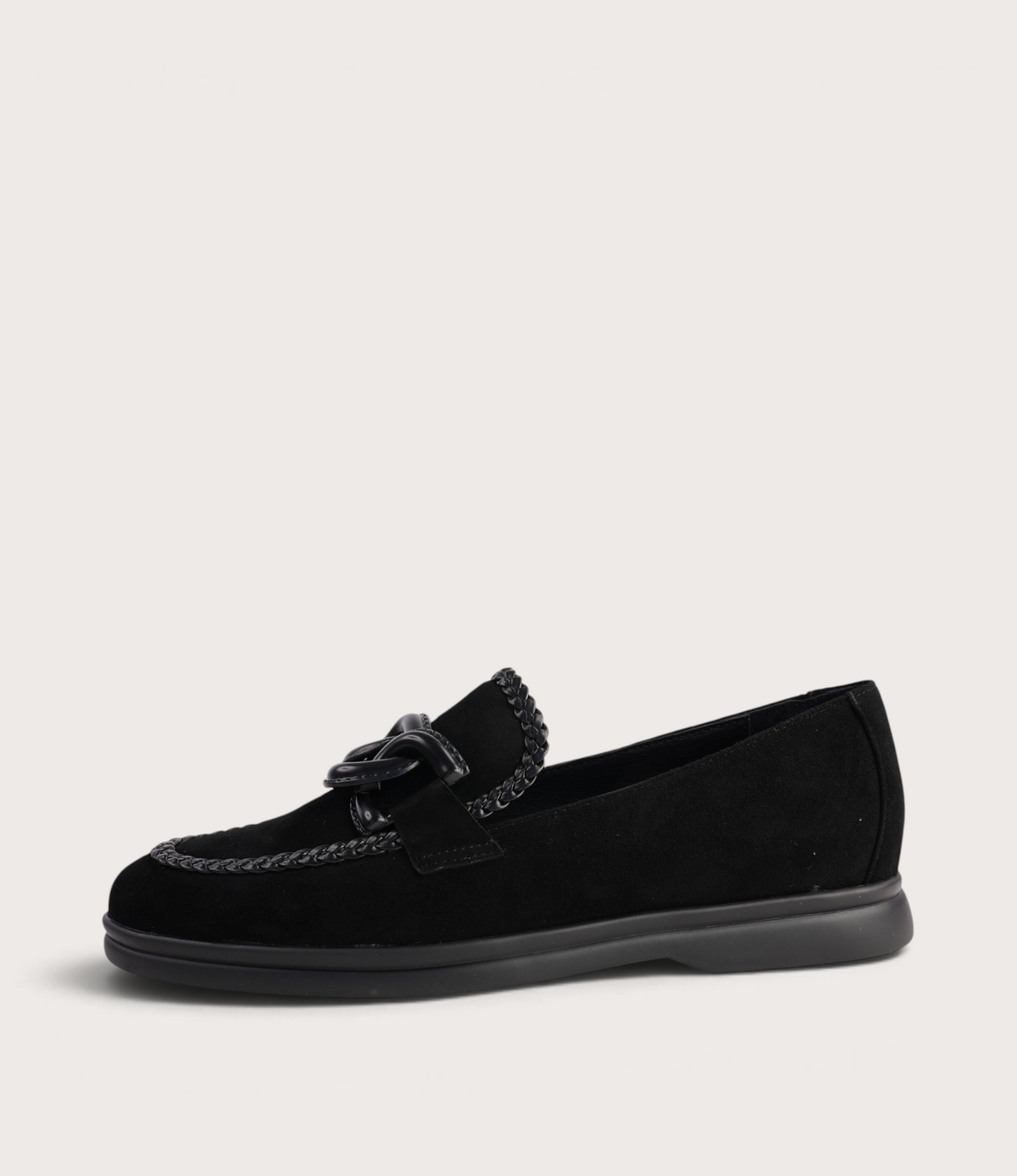 Linxea Black Suede Loafers