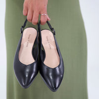Fotini Black Leather Flats, DJANGO & JULIETTE - Shouz