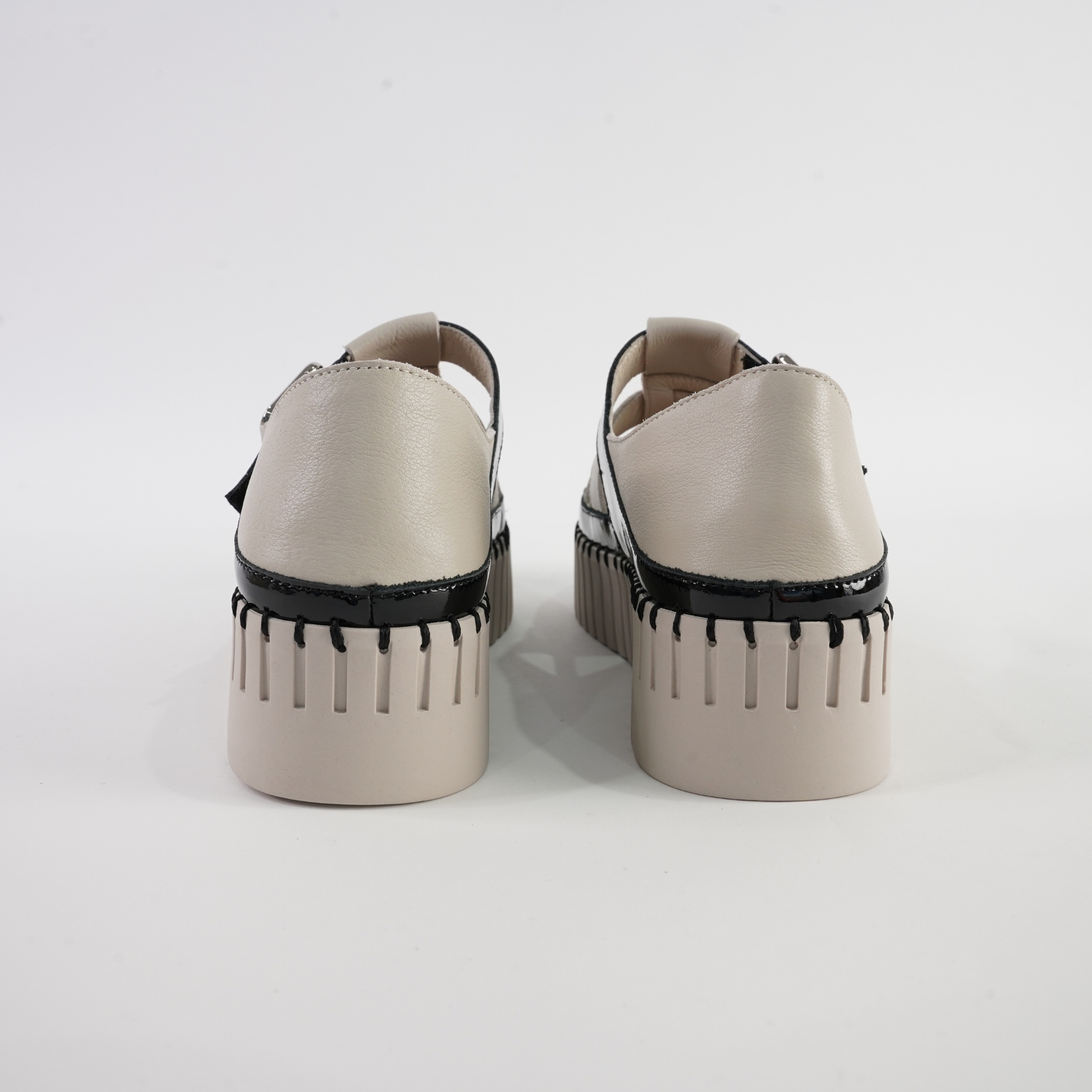 Baytown Black Patent/ Almond Leather Sneakers