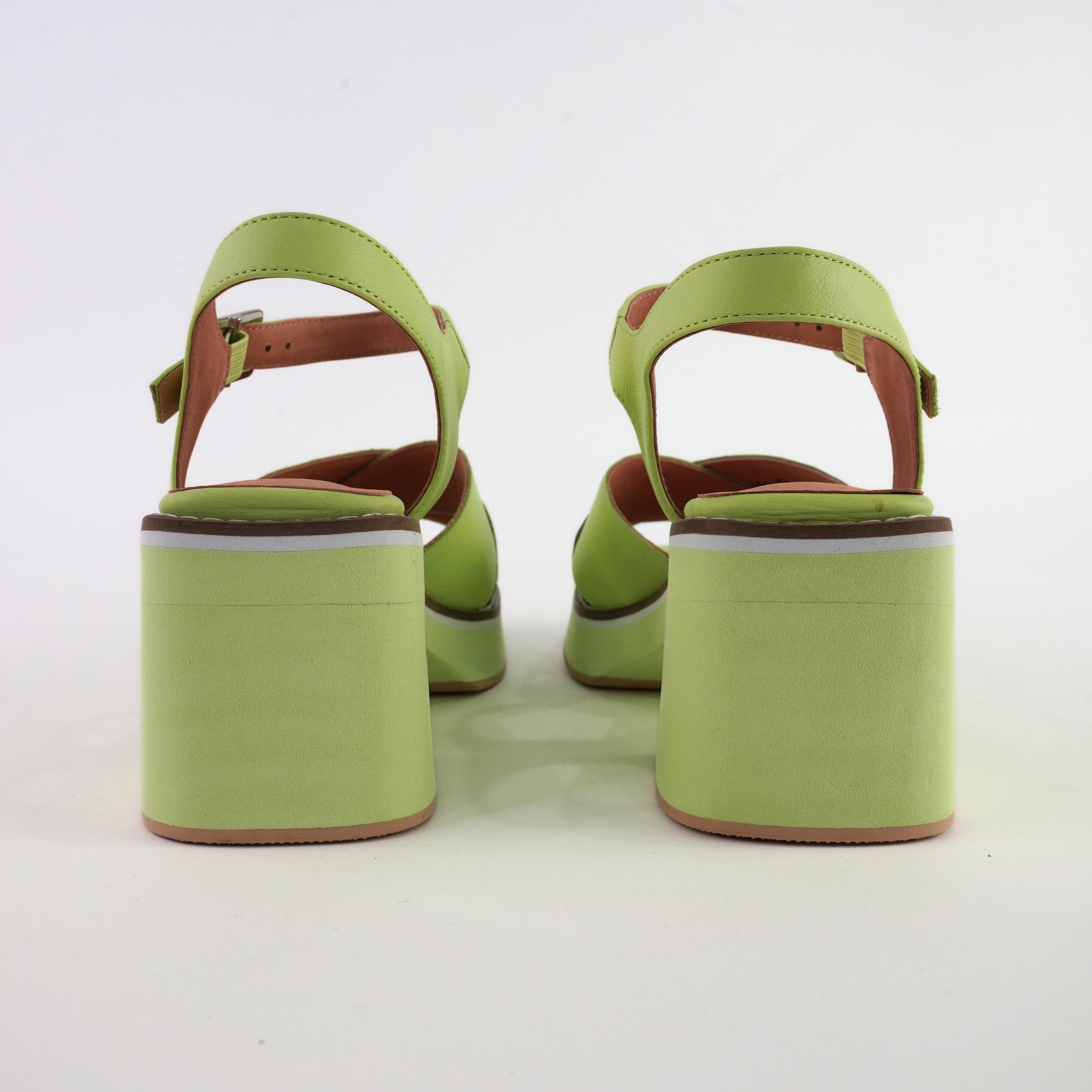 Jemi Light Citrus Leather Heels