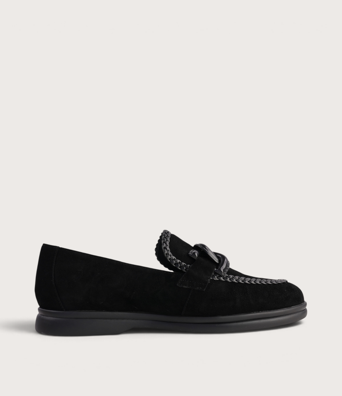 Linxea Black Suede Loafers