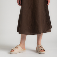 Rita Creme Leather Slides