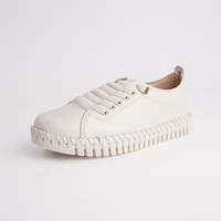 Sonia Off White Leather Sneakers