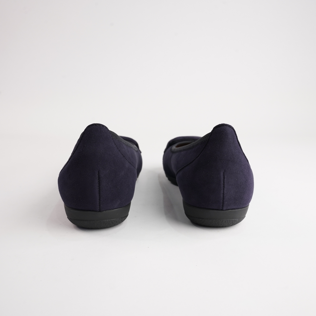 Gwenyth Navy Suede Leather Ballet Flats - GABOR | Shouz